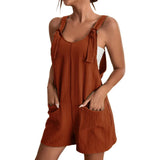 Effortless Summer Style – Sleeveless Pocketed Romper for Women