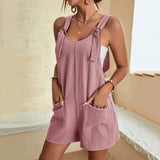 Effortless Summer Style – Sleeveless Pocketed Romper for Women