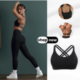 Sexy Cross-Back Sports Bra – Push-Up Support & Breathable Fit