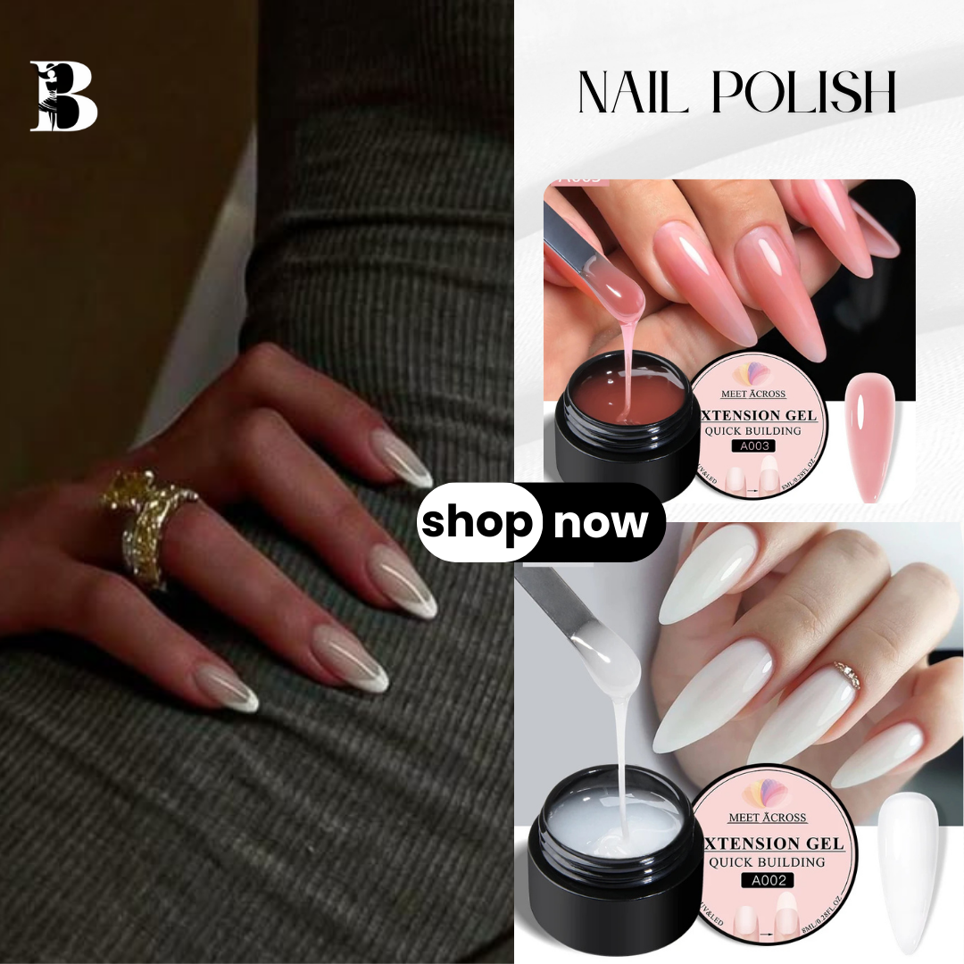 Salon-Perfect Nails at Home” – MEET ACROSS Quick Extension Gel, Fiberglass Strength + 45 Days Shine (8ml)