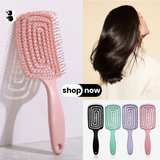 Fast-Glow Detangling Hair Brush – Scalp Massage & Quick Dry Styling Tool