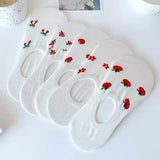 Women’s Cartoon Teddy Bear Ankle Socks – 5/10/20 Pairs Set