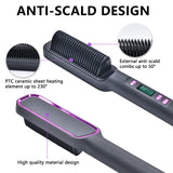 Salon-Smooth Hair in Just 5 Minutes – Electric Straightening Brush