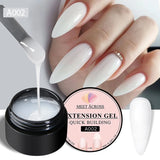 Salon-Perfect Nails at Home” – MEET ACROSS Quick Extension Gel, Fiberglass Strength + 45 Days Shine (8ml)