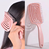 Fast-Glow Detangling Hair Brush – Scalp Massage & Quick Dry Styling Tool