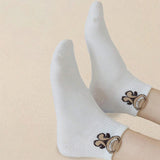 Women’s Cartoon Teddy Bear Ankle Socks – 5/10/20 Pairs Set