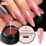 Salon-Perfect Nails at Home” – MEET ACROSS Quick Extension Gel, Fiberglass Strength + 45 Days Shine (8ml)