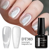 Cat Magnetic Gel Nail Polish – Pink & Silver Glitter Moonlight Effect (7ml, UV/LED Soak-Off)