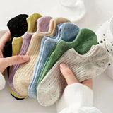 Women’s Cartoon Teddy Bear Ankle Socks – 5/10/20 Pairs Set