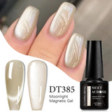 Cat Magnetic Gel Nail Polish – Pink & Silver Glitter Moonlight Effect (7ml, UV/LED Soak-Off)