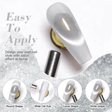 Cat Magnetic Gel Nail Polish – Pink & Silver Glitter Moonlight Effect (7ml, UV/LED Soak-Off)