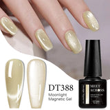 Cat Magnetic Gel Nail Polish – Pink & Silver Glitter Moonlight Effect (7ml, UV/LED Soak-Off)