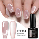 Cat Magnetic Gel Nail Polish – Pink & Silver Glitter Moonlight Effect (7ml, UV/LED Soak-Off)