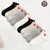 Women’s Cartoon Teddy Bear Ankle Socks – 5/10/20 Pairs Set