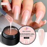 Salon-Perfect Nails at Home” – MEET ACROSS Quick Extension Gel, Fiberglass Strength + 45 Days Shine (8ml)